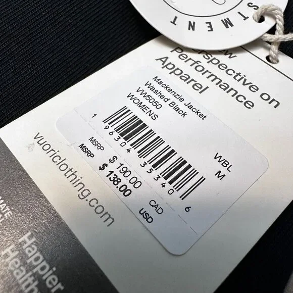 Vuori Mackenzie Jacket Medium Washed Black Cotton Shacket Chore Coat Inspo NWT - Picture 12 of 16